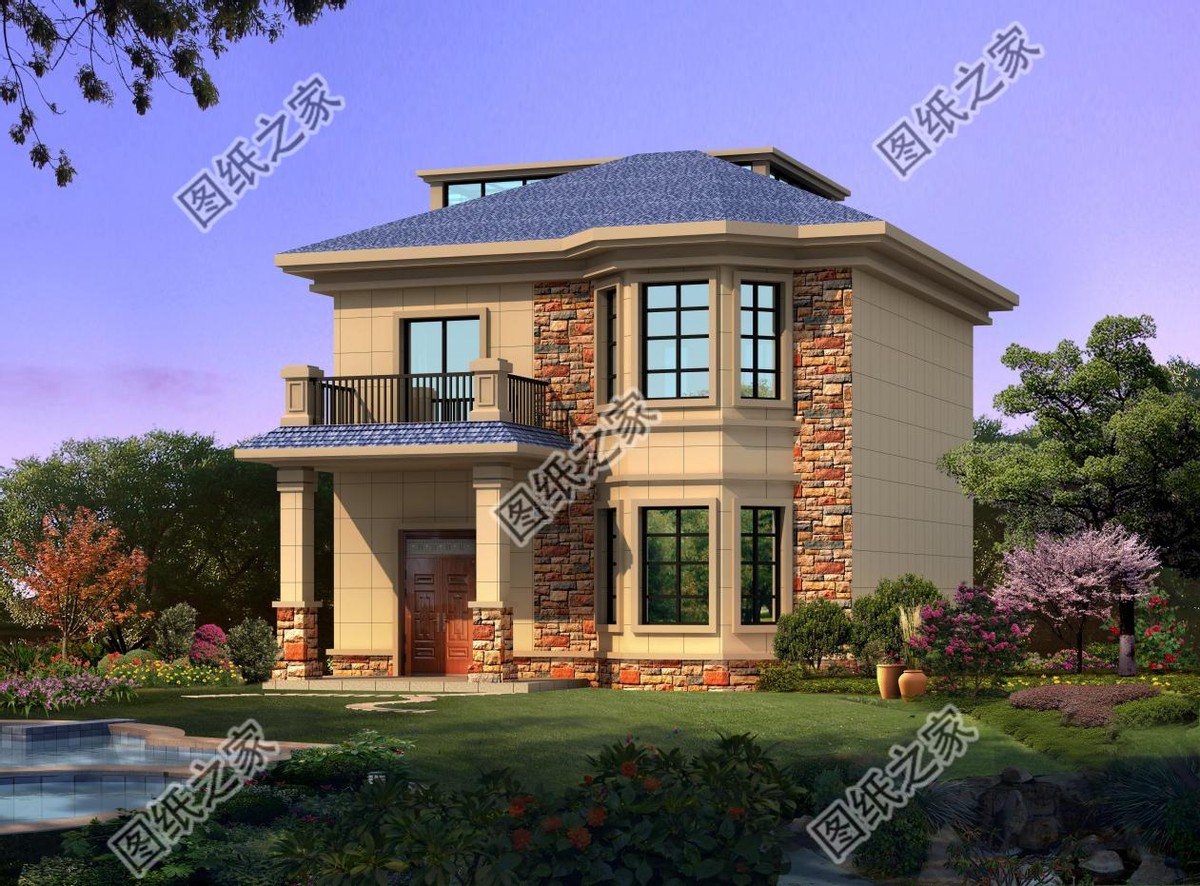 9×9農(nóng)村別墅效果圖，小而精巧，實(shí)用舒適