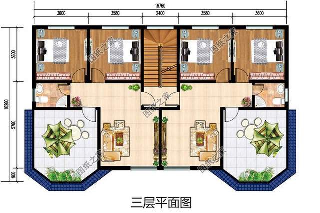 帶露臺的雙拼自建房，悠閑生活喜津津，兄弟齊心日子欣