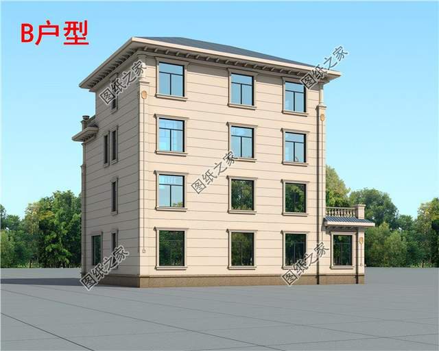 四層帶車庫(kù)別墅設(shè)計(jì)圖，出入方便還大氣