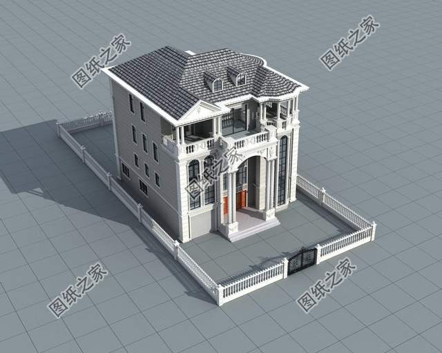 四層帶車庫(kù)別墅設(shè)計(jì)圖，出入方便還大氣