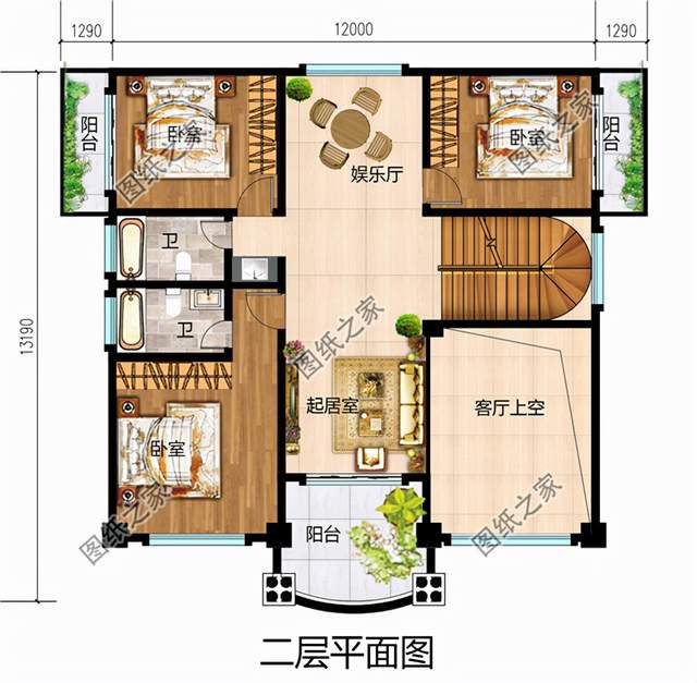 四層復式別墅設計圖，大氣外觀振人心，安逸生活有保障