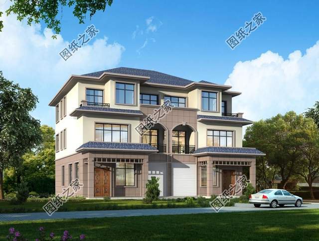 帶車庫的雙拼別墅，出入方便保安全，大氣優(yōu)雅還長面兒