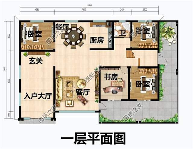 一層三開間自建房，悠閑的秘訣，生活的享受
