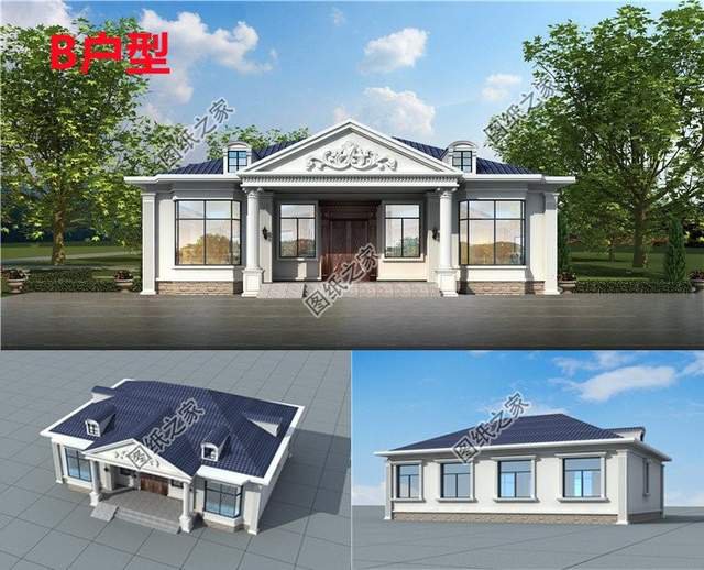 農(nóng)村四開(kāi)間一層自建房，面積剛剛好，實(shí)惠還挺好