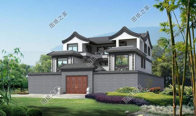 新中式四合院，古色古香新現(xiàn)代，藍(lán)瓦中庭享長寧