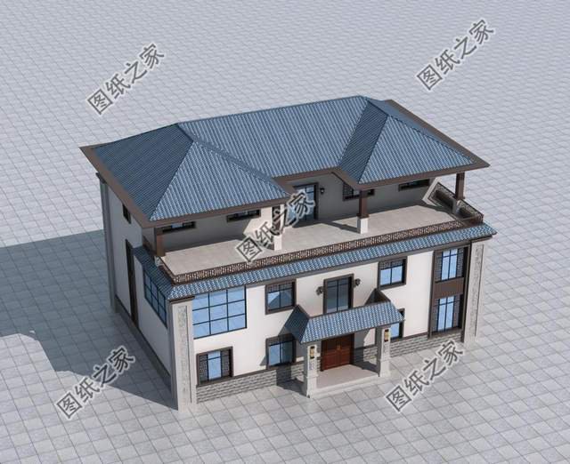 對稱設(shè)計三層別墅，看上去就覺得賞心悅目