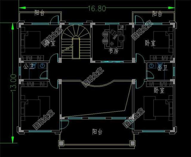對稱設(shè)計三層別墅，看上去就覺得賞心悅目