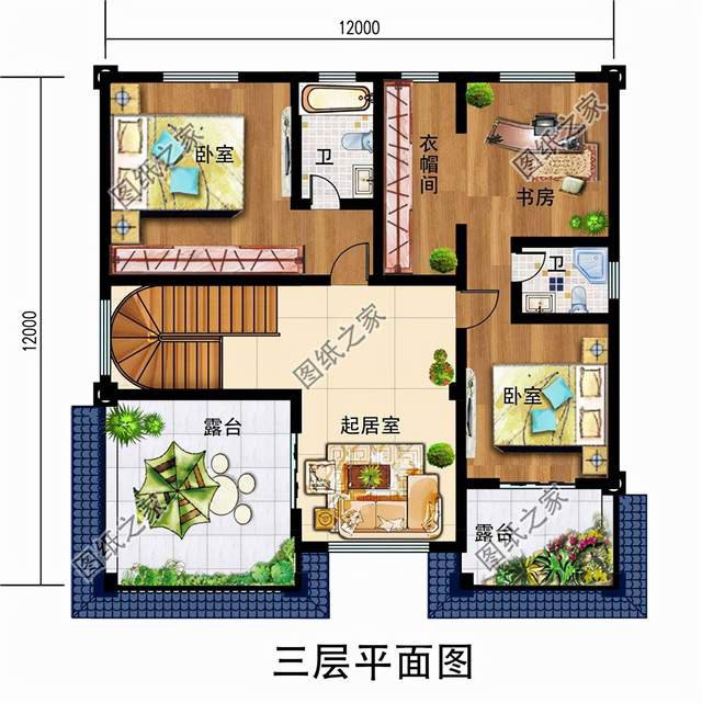 坡屋頂三層別墅，造型更豐富，冬暖夏涼好幫手