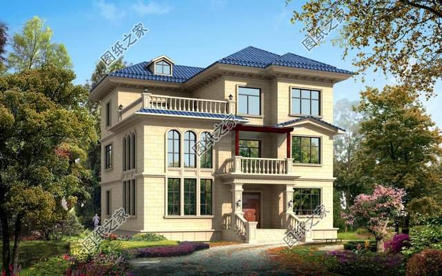 坡屋頂三層別墅，造型更豐富，冬暖夏涼好幫手