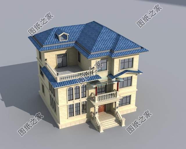 坡屋頂三層別墅，造型更豐富，冬暖夏涼好幫手