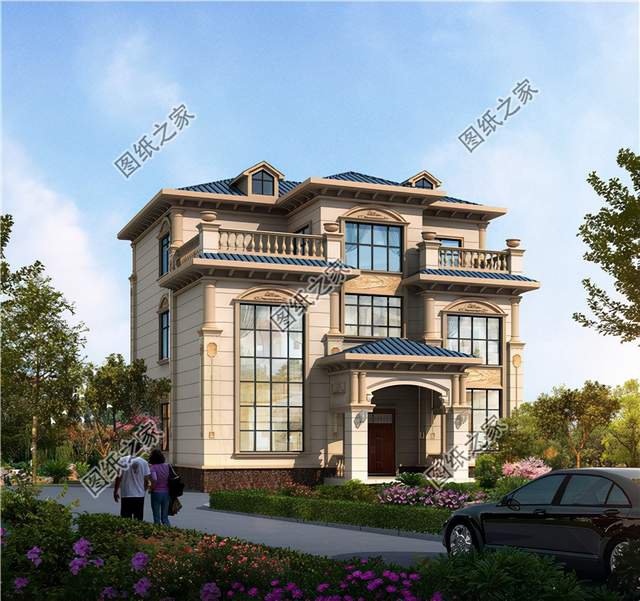 坡屋頂三層別墅，造型更豐富，冬暖夏涼好幫手