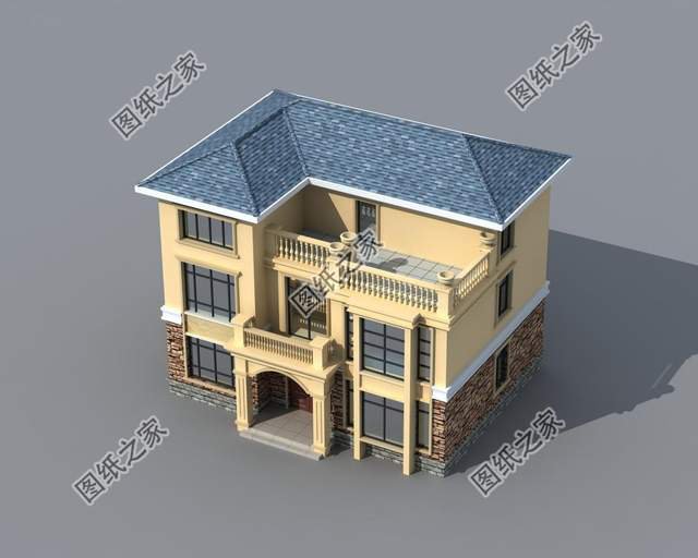 文化石裝飾的三層別墅，健康環(huán)保還耐磨，美觀實(shí)用還大氣