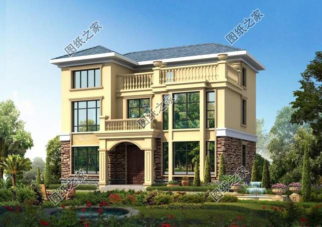 文化石裝飾的三層別墅，健康環(huán)保還耐磨，美觀實(shí)用還大氣