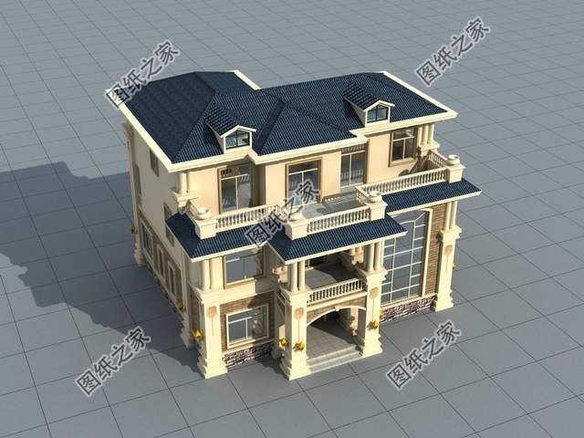 左右對(duì)稱的美，三層別墅的大氣舒適實(shí)用