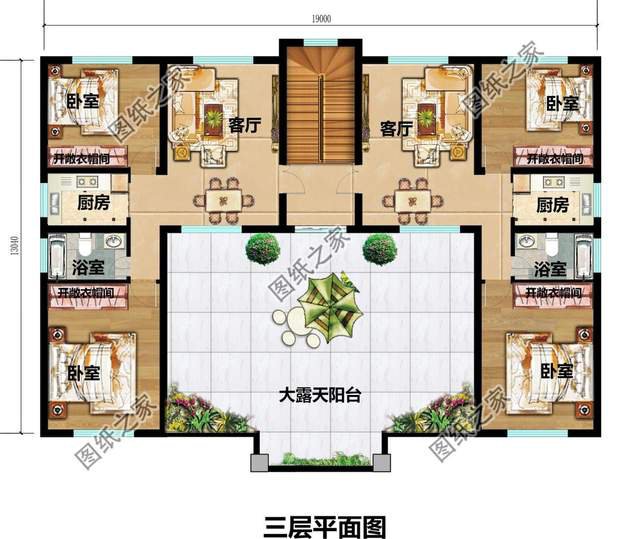 帶欄桿的雙拼別墅，兄弟齊心不分離，欄桿安全又大方