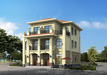 農(nóng)村三層兩戶雙拼自建別墅設(shè)計(jì)圖，倆戶140平方米