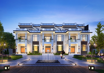 現(xiàn)代風(fēng)格三拼別墅設(shè)計(jì)圖紙，三兄弟回村自建房戶(hù)型