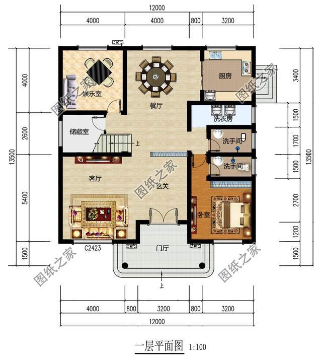 帶有羅馬柱的農(nóng)村自建二層別墅，安裝后的效果杠杠的，超氣派