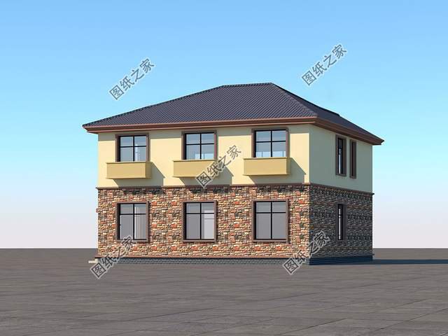 帶有羅馬柱的農(nóng)村自建二層別墅，安裝后的效果杠杠的，超氣派