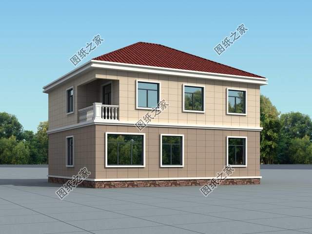 帶有羅馬柱的農(nóng)村自建二層別墅，安裝后的效果杠杠的，超氣派