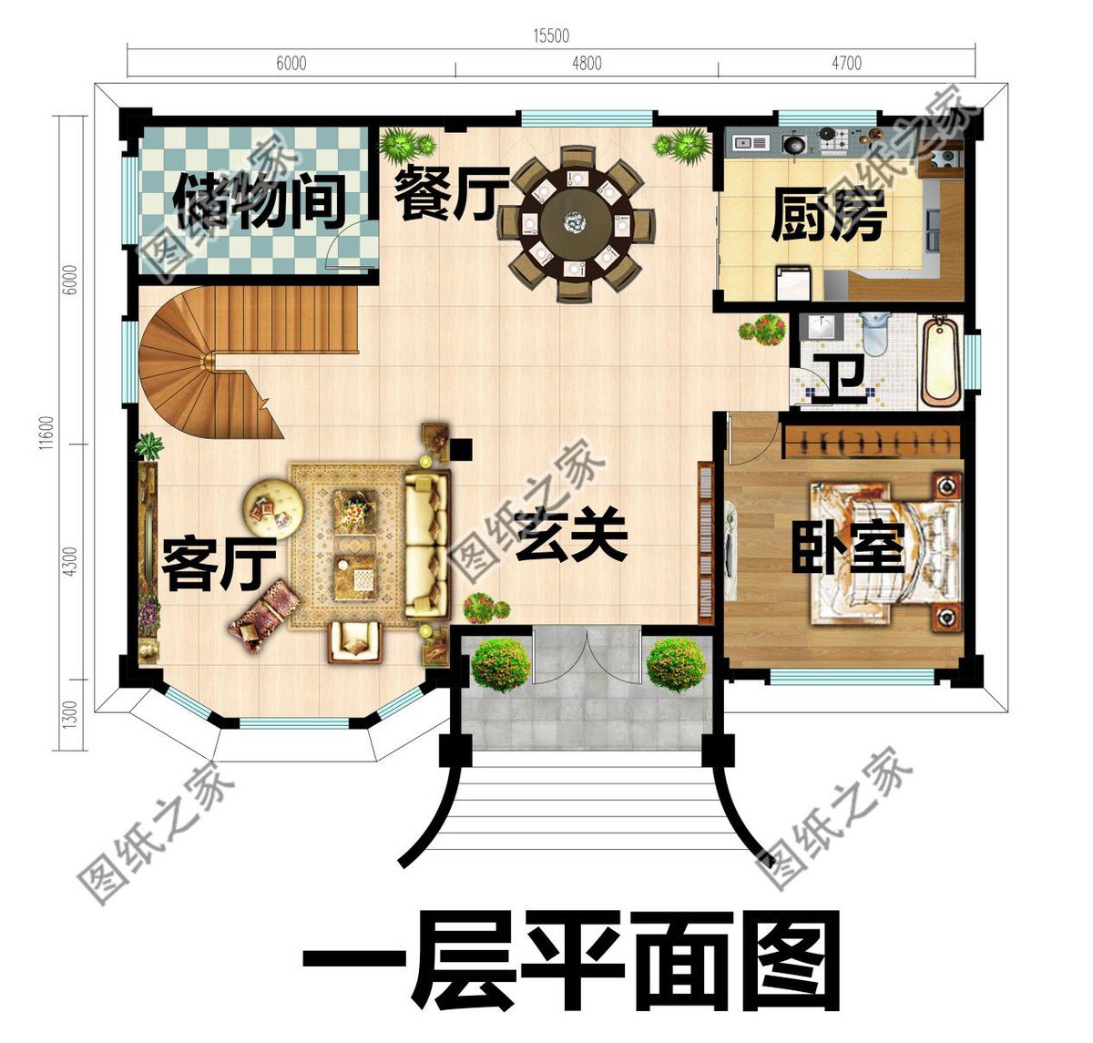戶型方正的二層別墅，一見鐘情的復(fù)式挑空設(shè)計(jì)，愛了愛了