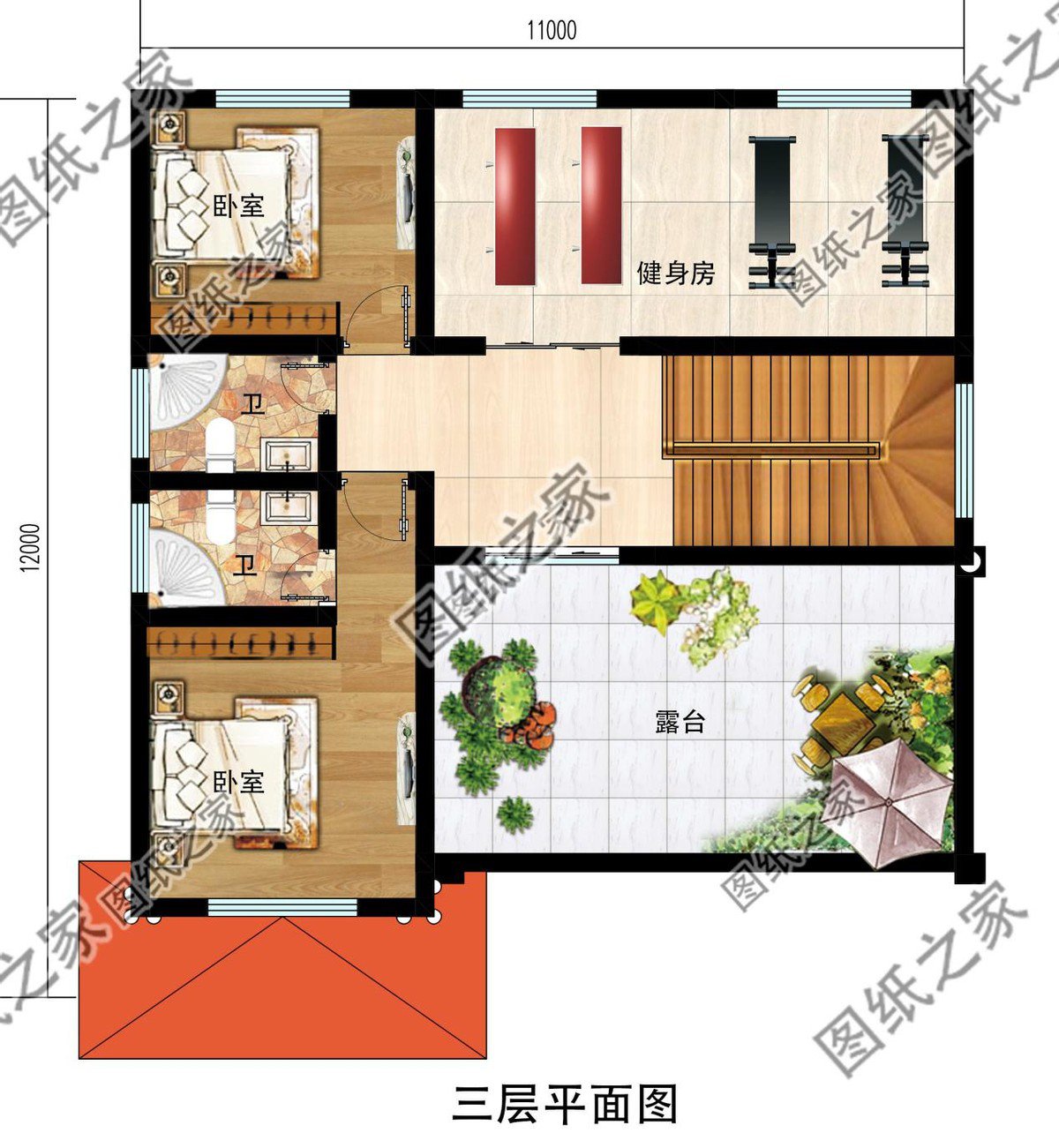 帶浮雕的農(nóng)村自建三層別墅，金色浮雕是歷久不衰的美