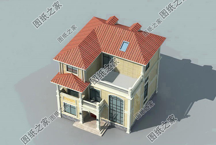 帶浮雕的農(nóng)村自建三層別墅，金色浮雕是歷久不衰的美