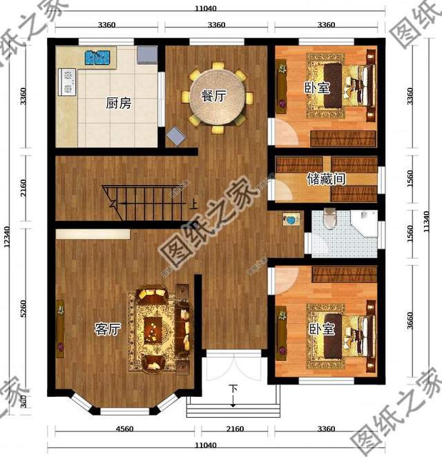 3款最新復式二層農村自建別墅，空中疊墅挑高客廳盡顯奢華氣質