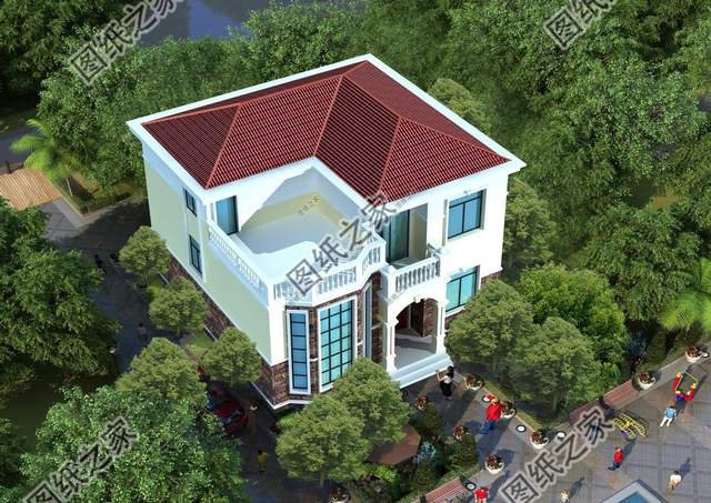 3款最新復式二層農村自建別墅，空中疊墅挑高客廳盡顯奢華氣質