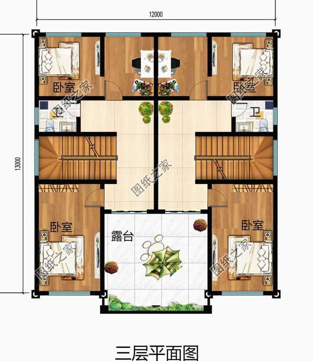 農(nóng)村三層雙拼別墅，家里有哥倆兒怎么建房，雙拼三層別墅幫解決