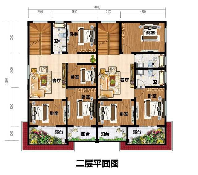 農(nóng)村三層雙拼別墅，家里有哥倆兒怎么建房，雙拼三層別墅幫解決