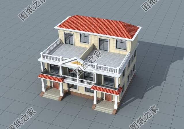 農(nóng)村一層帶庭院三合院自建房，粉墻黛瓦，實(shí)用又美觀