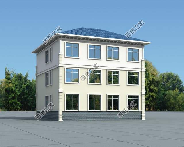 農(nóng)村一層帶庭院三合院自建房，粉墻黛瓦，實(shí)用又美觀