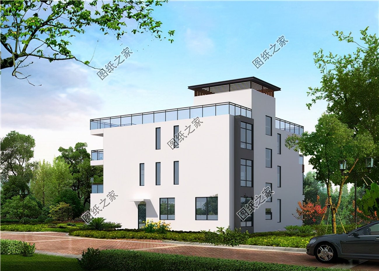 現(xiàn)代風(fēng)自建三層別墅帶露臺(tái)，能自住也可做民宿