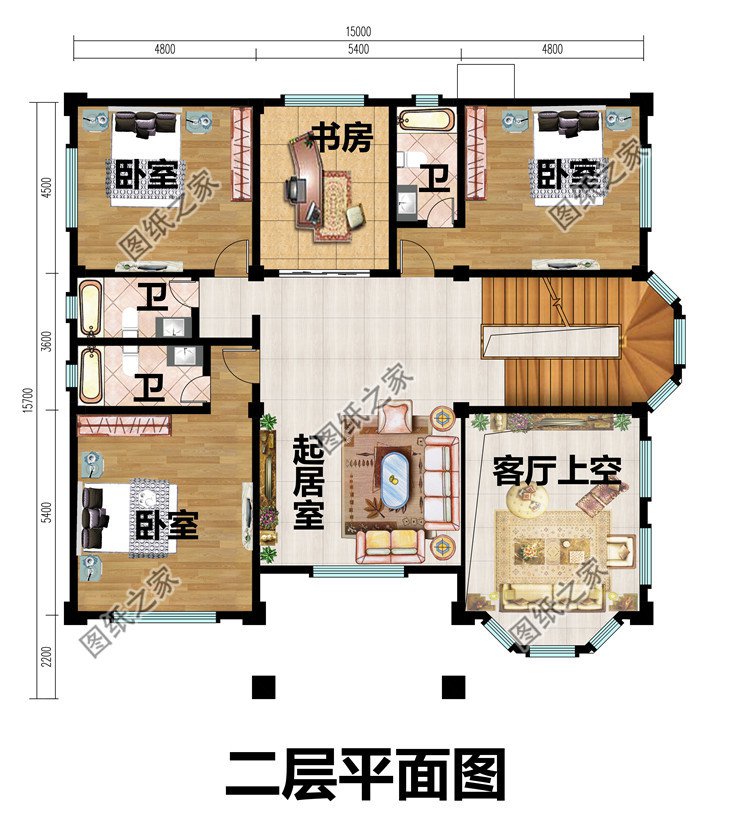 農(nóng)村四層復式別墅設計圖