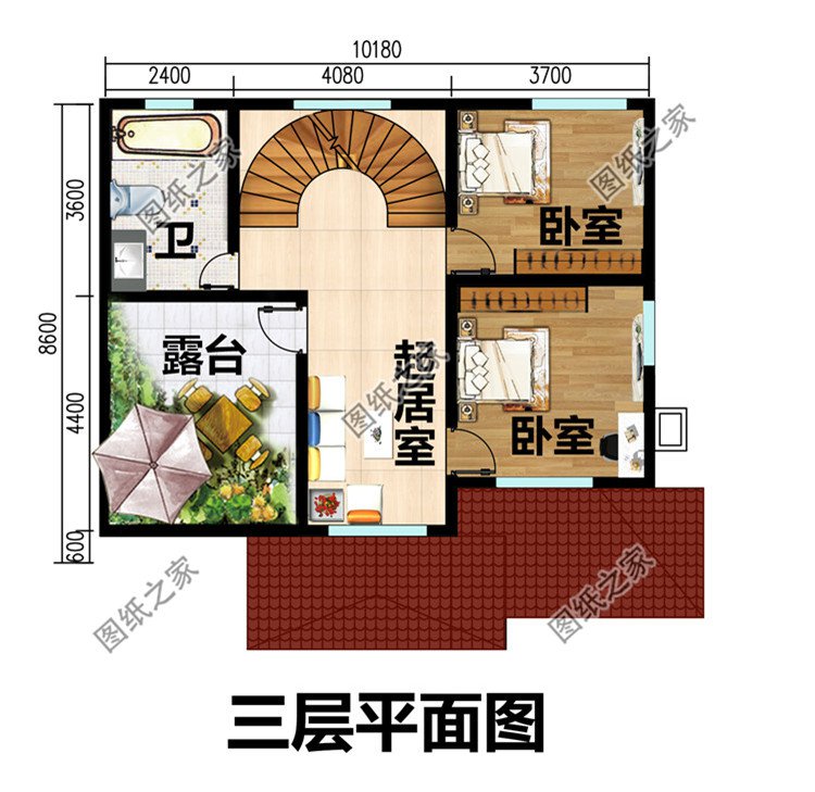小戶型三層別墅設(shè)計(jì)圖