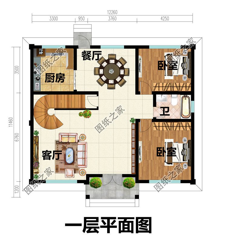 農(nóng)村三層帶地下室小樓房設(shè)計(jì)圖