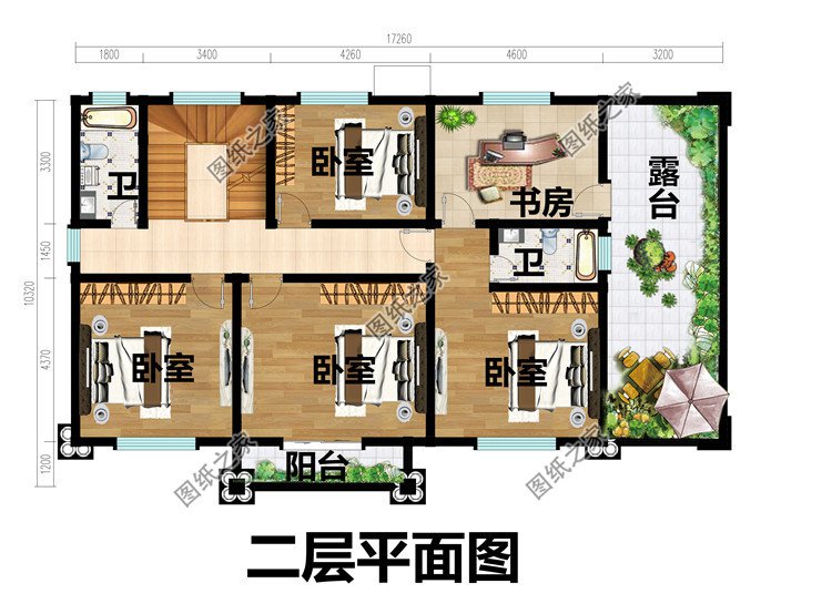 帶車庫(kù)的三層歐式別墅