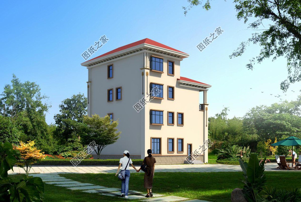 鄉(xiāng)村高檔四層豪華別墅，大面積開(kāi)窗設(shè)計(jì)，給你不一樣的視覺(jué)體驗(yàn)