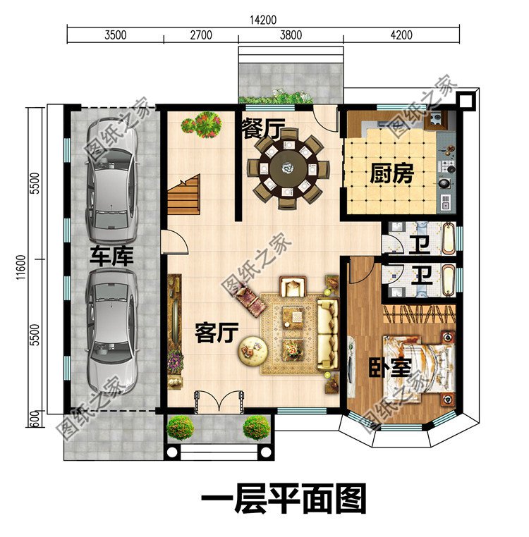 二層樓房圖片及施工圖紙