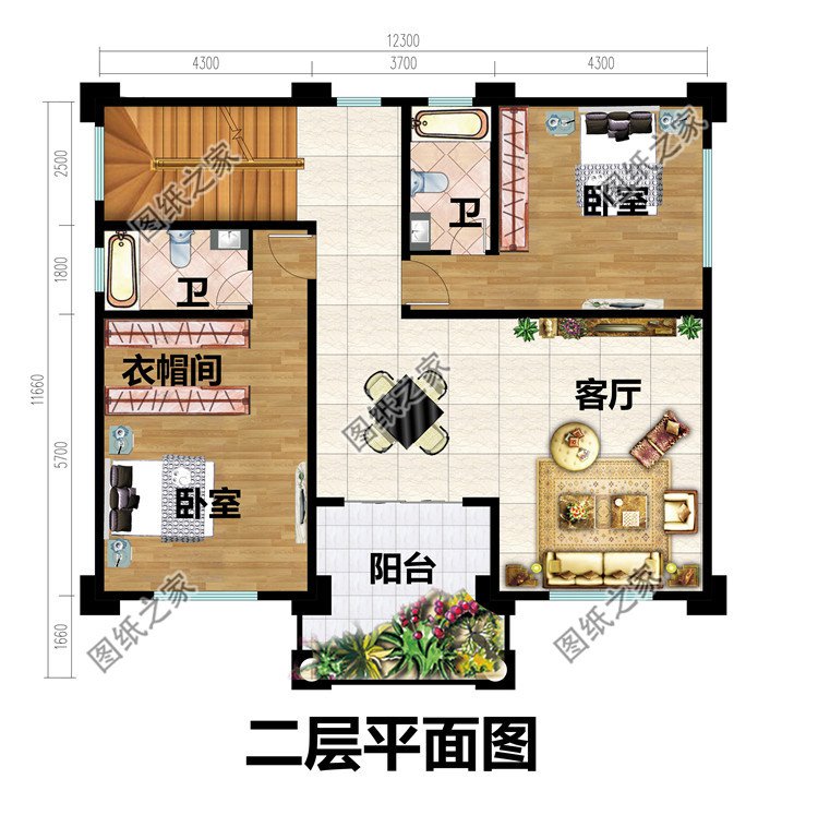 120平方米農(nóng)村四層別墅施工設計