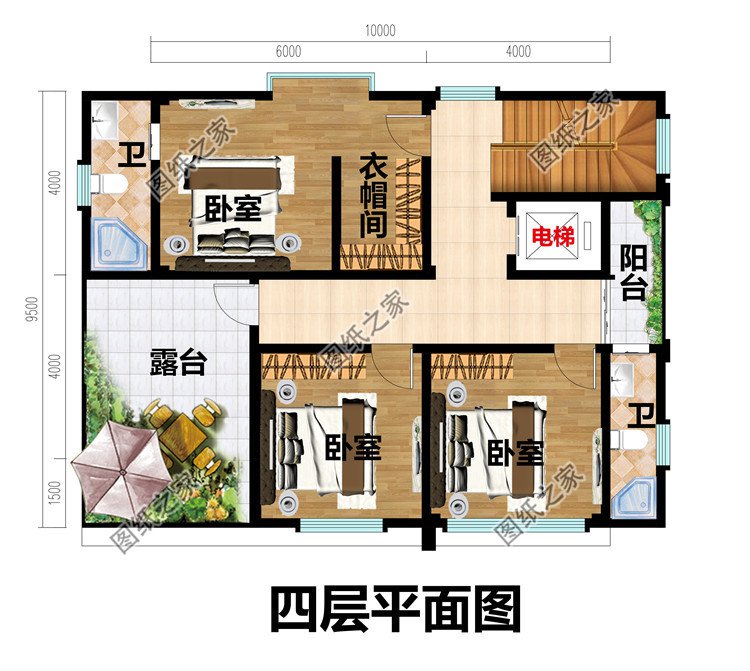 80平方米農(nóng)村四層房屋設(shè)計(jì)圖紙