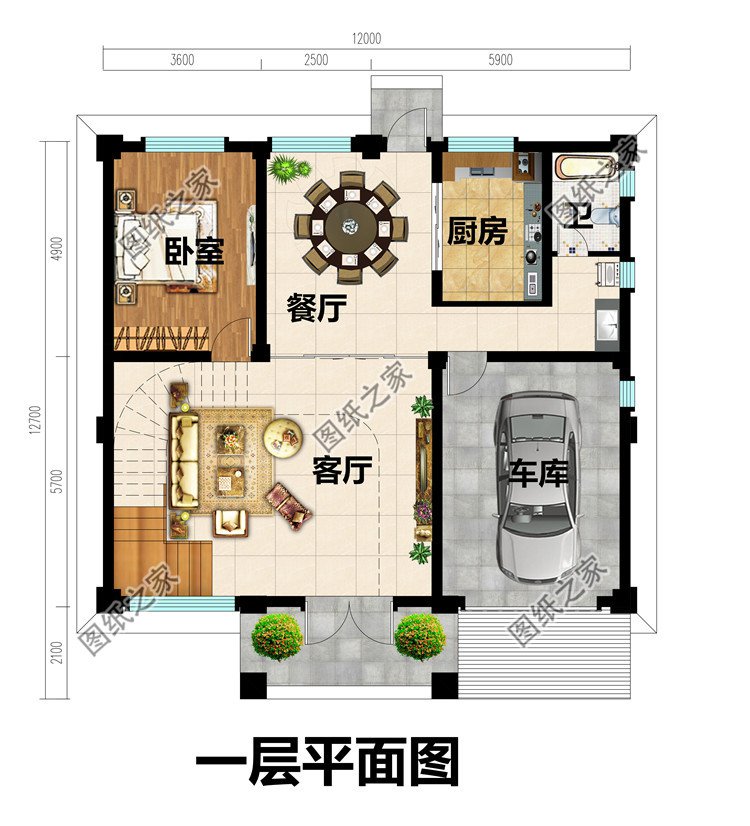 簡(jiǎn)歐式三層半（4層）農(nóng)村自建房別墅