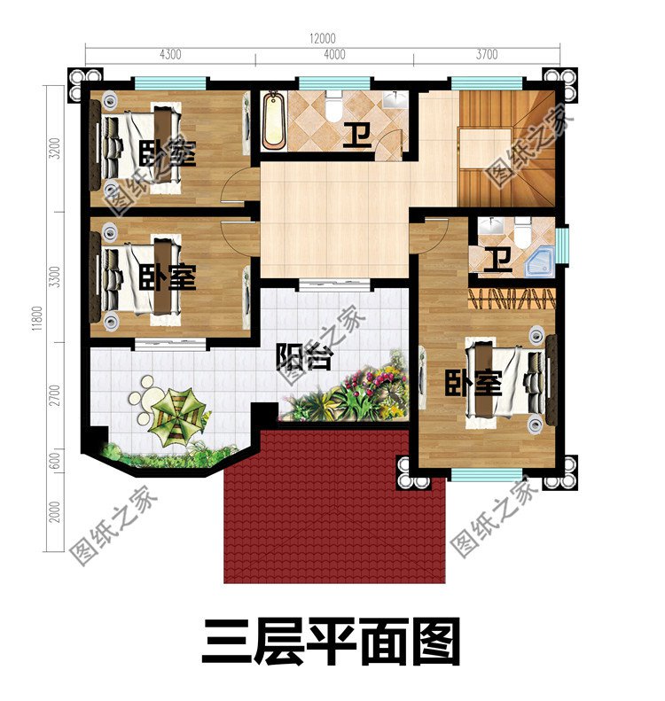 豪華別墅設(shè)計圖紙（含效果圖）