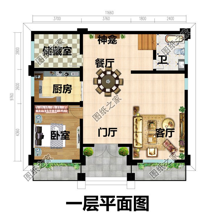 114平方米三層新中式別墅