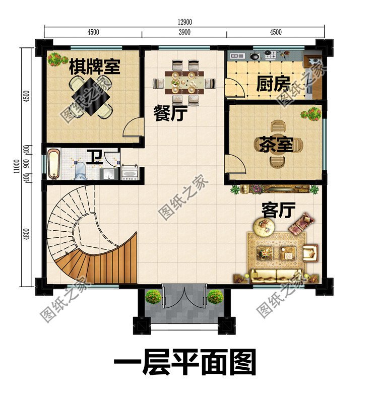 140平三層自建房別墅設(shè)計圖