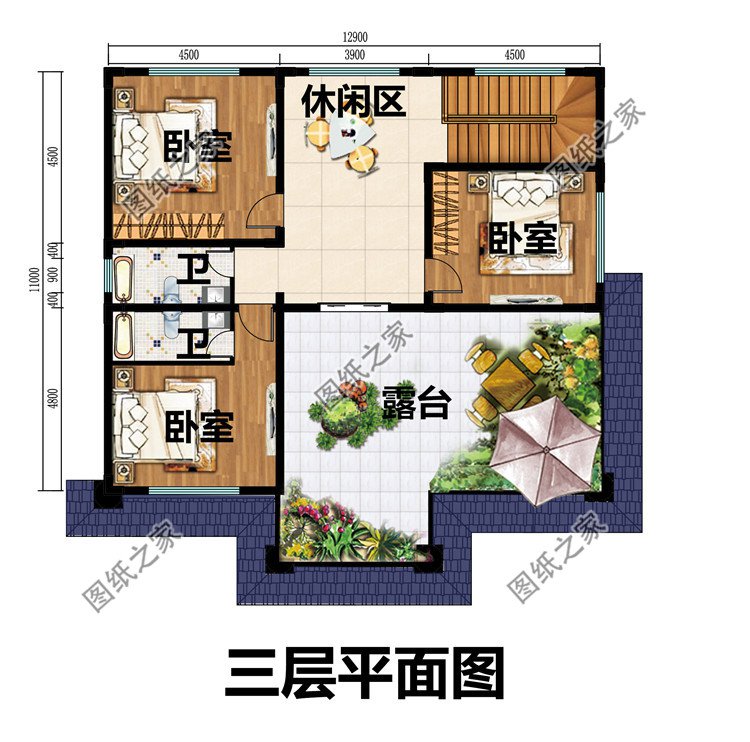 140平三層自建房別墅設(shè)計圖