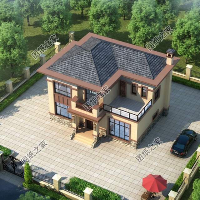 三款帶煙囪的漂亮別墅，裊裊炊煙，重回兒時的記憶