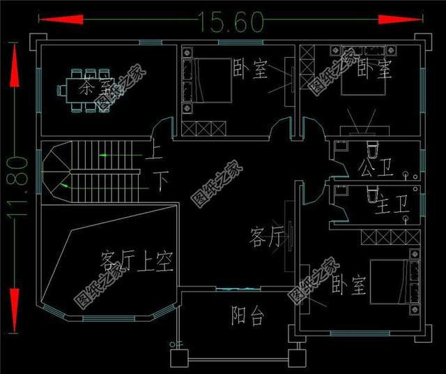 農(nóng)村四層樓房設(shè)計(jì)圖，生活空間互不打擾，生活上其樂(lè)融融