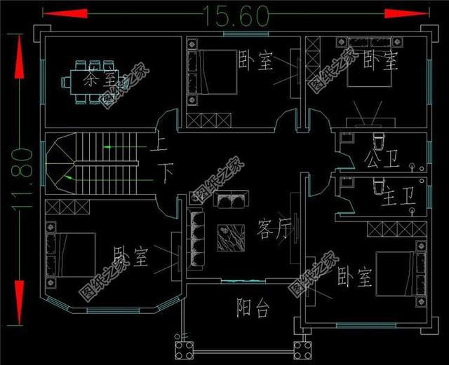 農(nóng)村四層樓房設(shè)計(jì)圖，生活空間互不打擾，生活上其樂(lè)融融